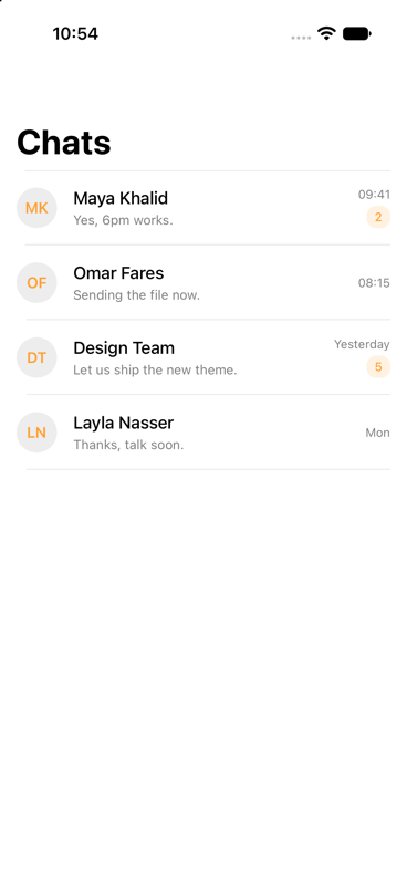 Chat conversations