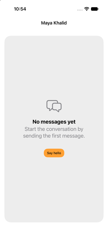 Chat empty