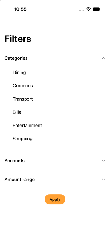 Finance filters