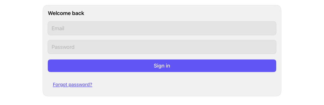 auth-form on iPad, light