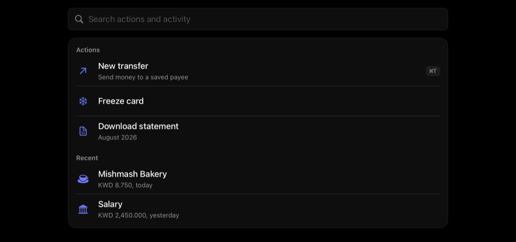 command on iPad, dark