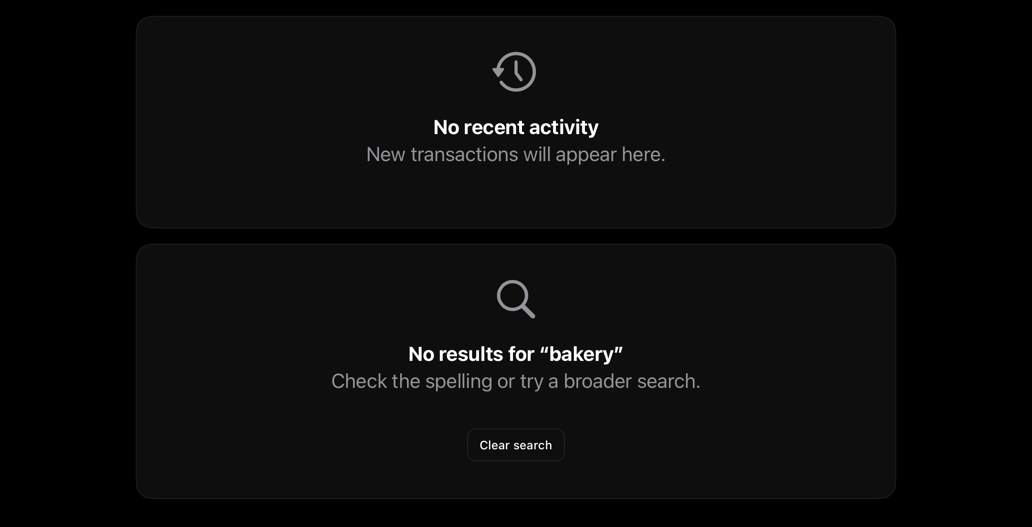 empty on iPad, dark