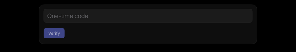 input-otp on iPad, dark