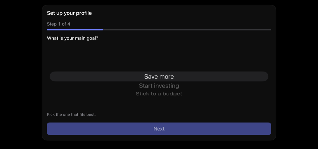 questionnaire on iPad, dark