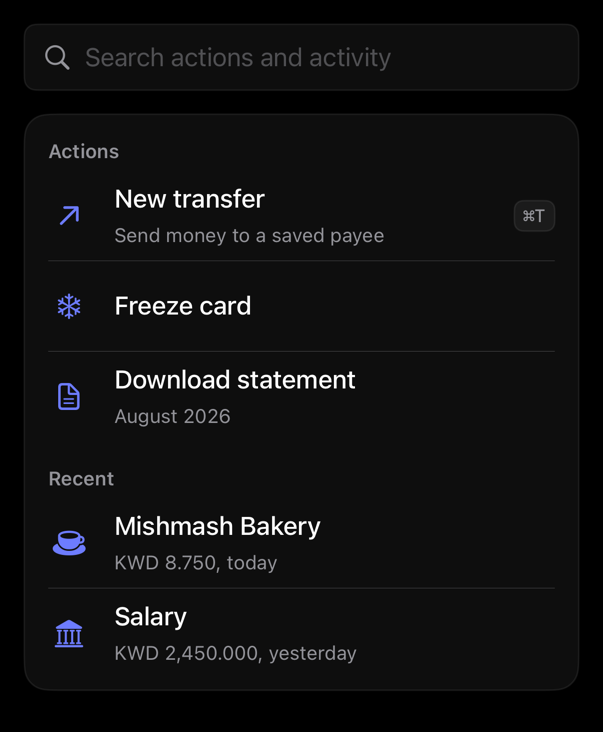 command preview, dark