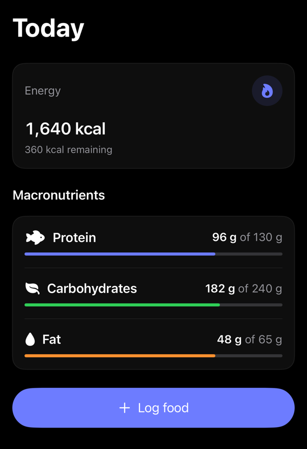 nutrition-overview preview, dark